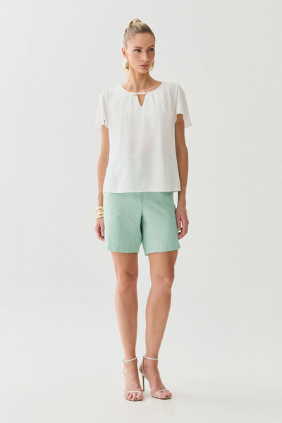 FotoBlusa Decote Vazado Pregas Gold Double