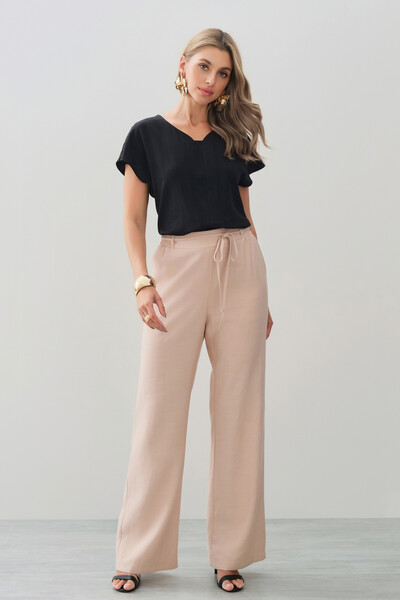 FotoBlusa Manga Morcego Decote V Recorte