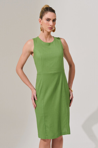 FotoVestido de Linho Recortes