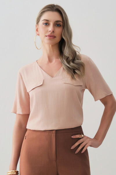 Foto Blusa Decote V Abas