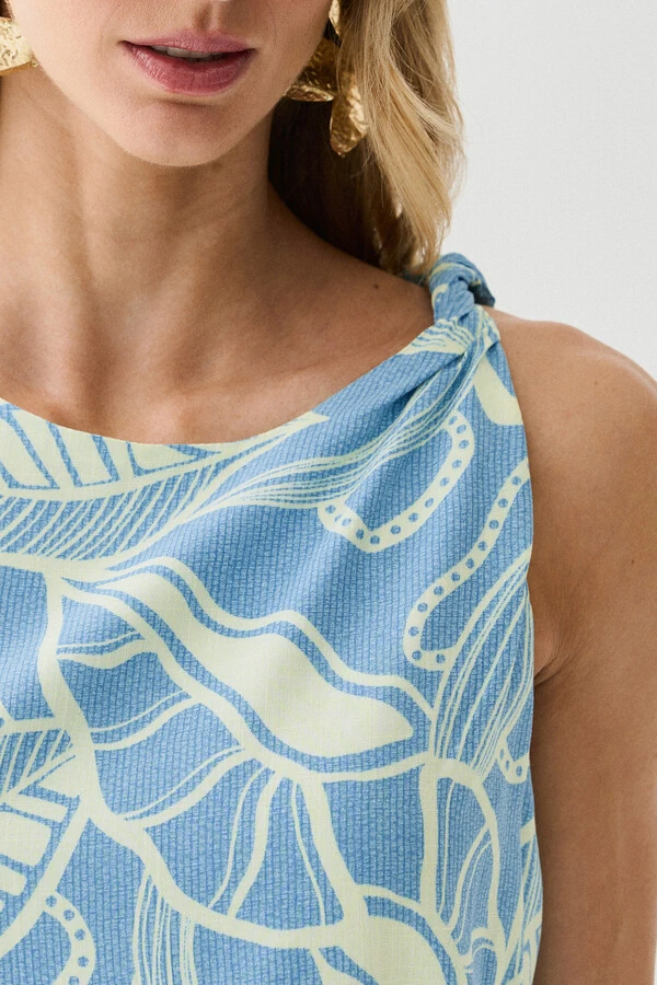 Vestido Midi Regata Assimétrico Transpassado Folhagem Um Ombro Torcido Lateral Franzida