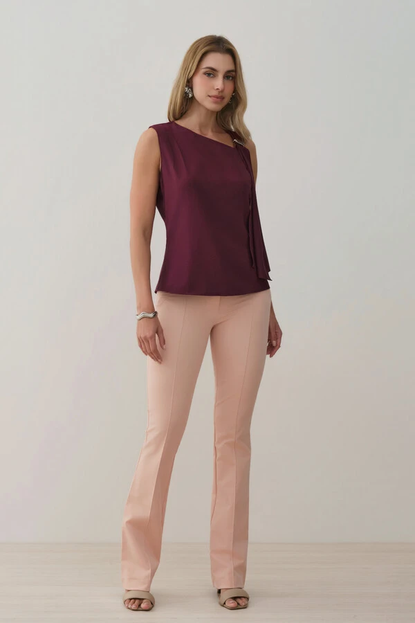 Calça Flare de Alfaiataria Double Nervura