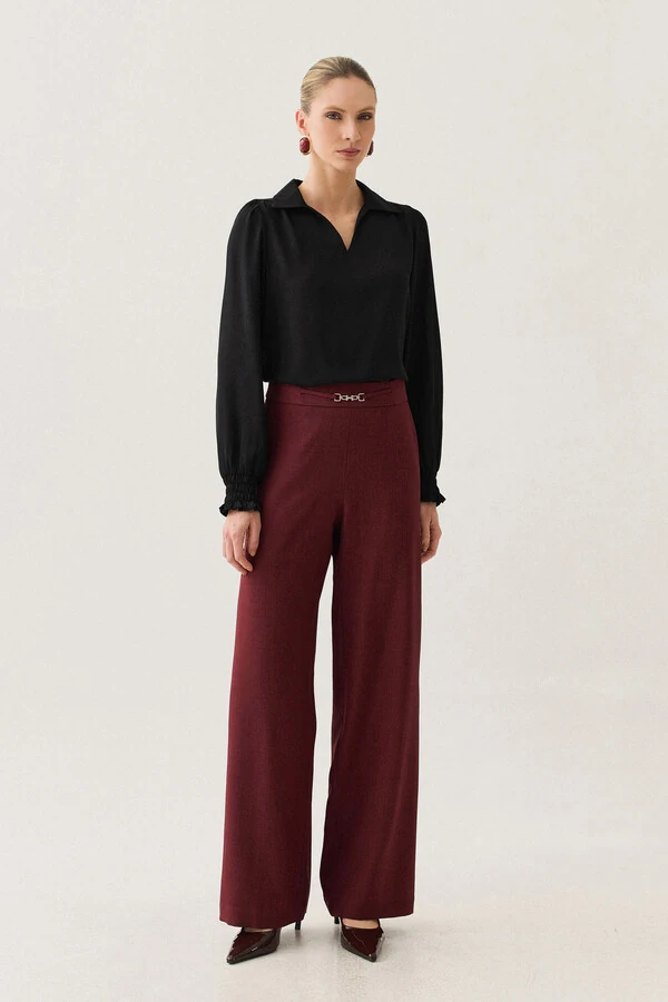 Pantalona de Alfaiataria Cinto Fino Gold