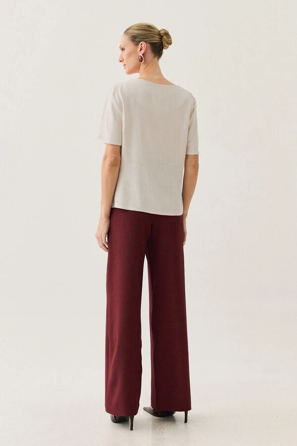 Blusa Prega Botões Gold Double