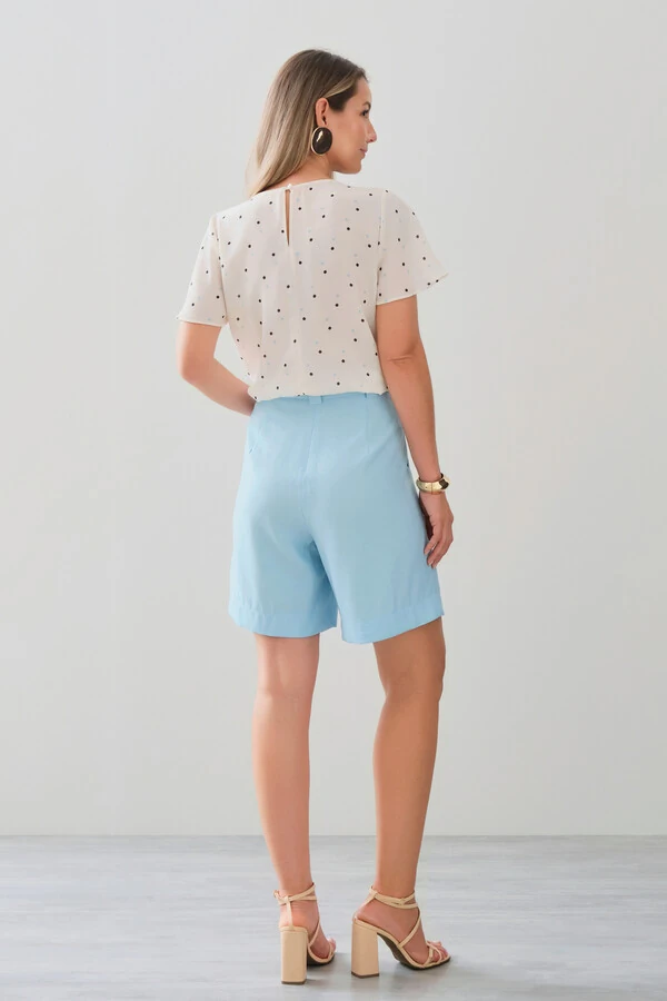 Blusa Poa Ombro Franzido