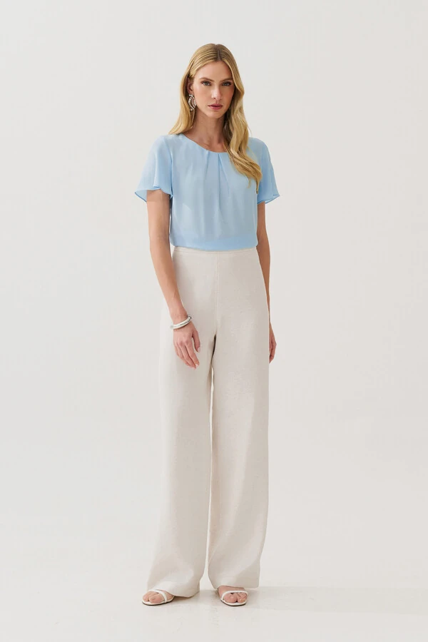 Blusa Decote Pregas