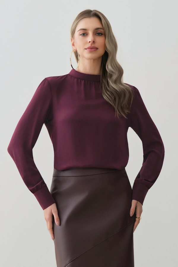 Blusa Manga Longa Punho Double Gola Dobrada