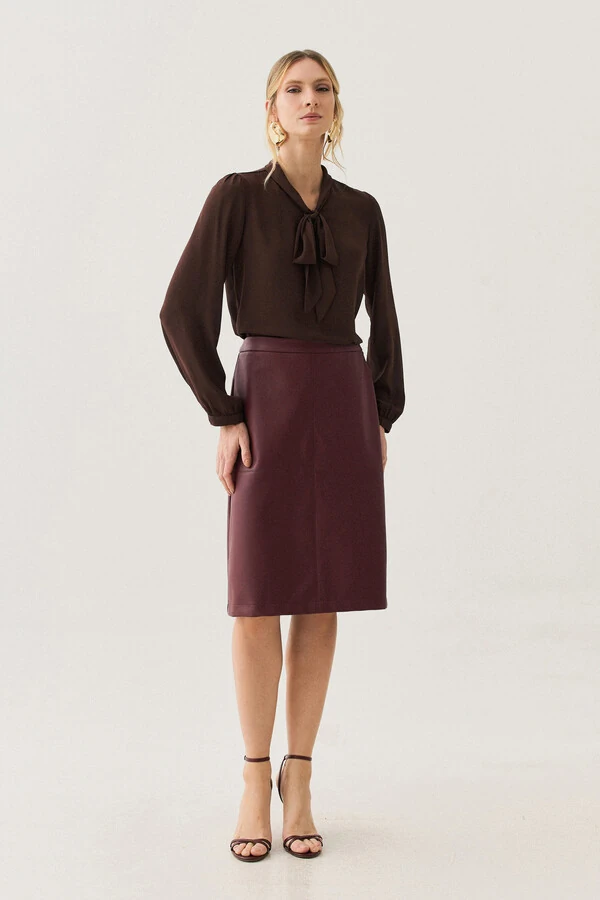 Saia de Couro Recortes