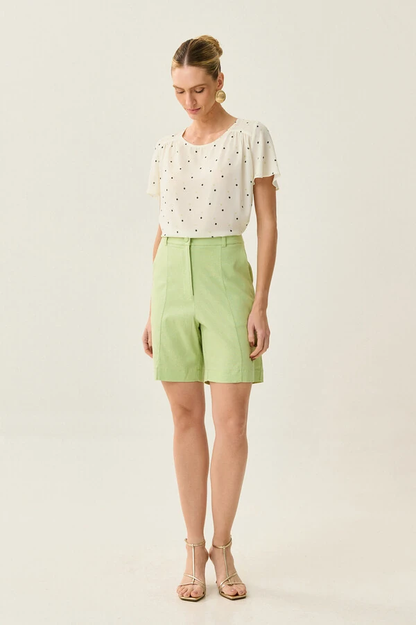 Blusa Poa Ombro Franzido