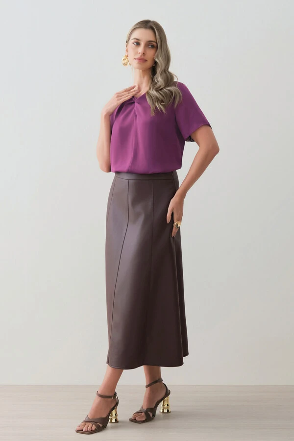 Blusa Decote V Torcido