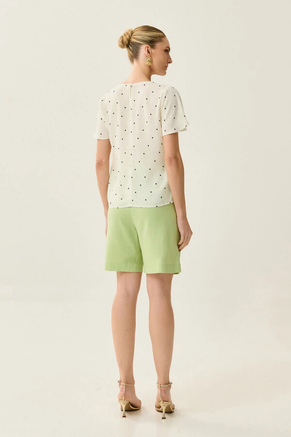 Blusa Poa Ombro Franzido