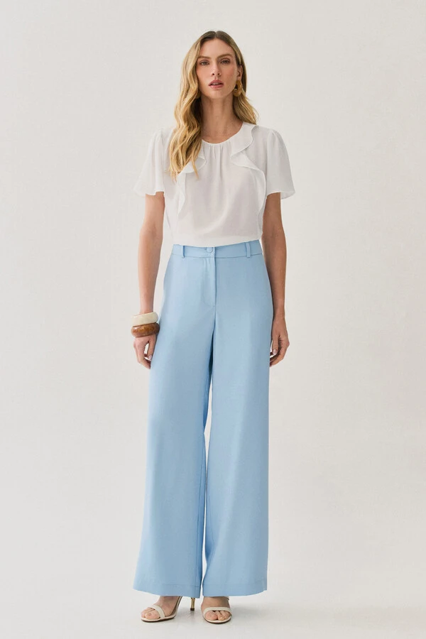 Pantalona de Alfaitaria Botão Forrado