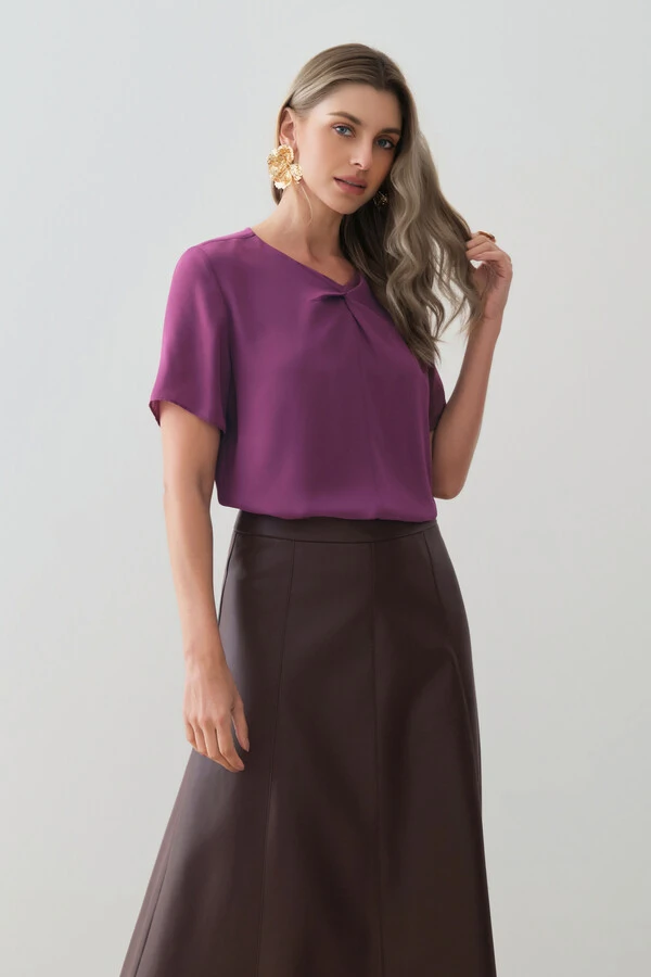 Blusa Decote V Torcido