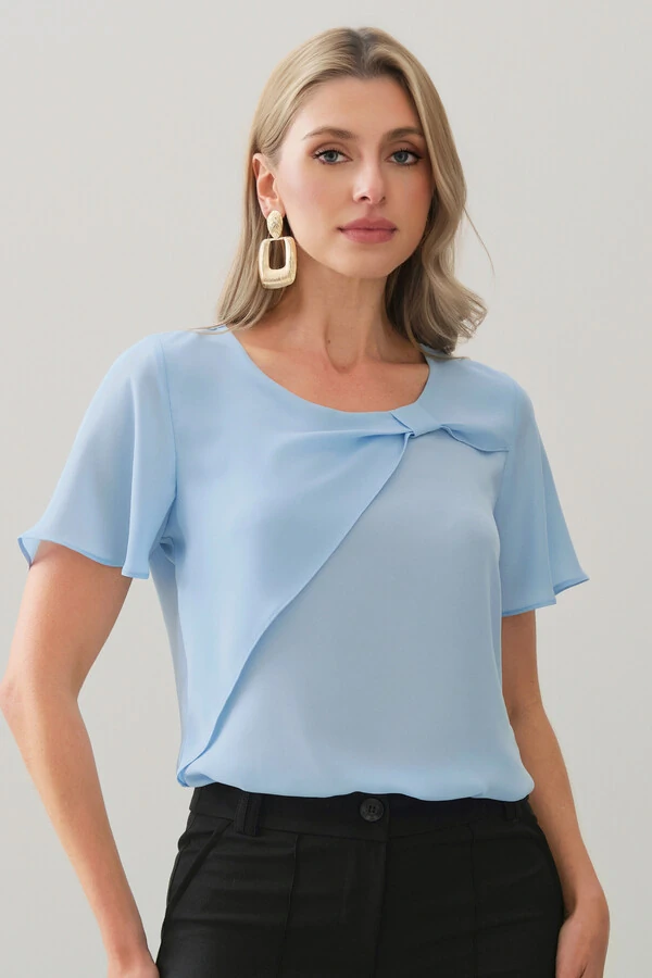 Blusa Transpassada Laço