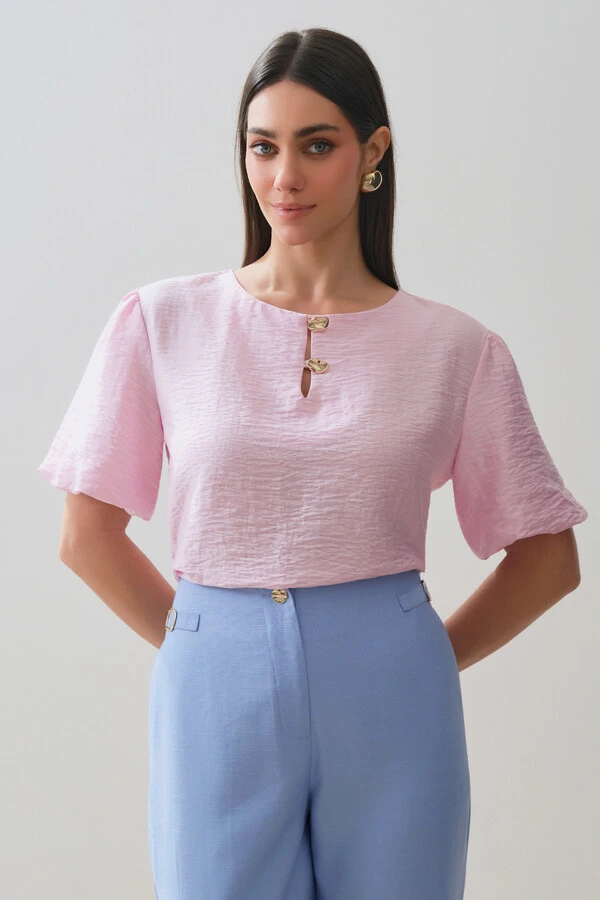 Blusa Manga Balonê Gold Double