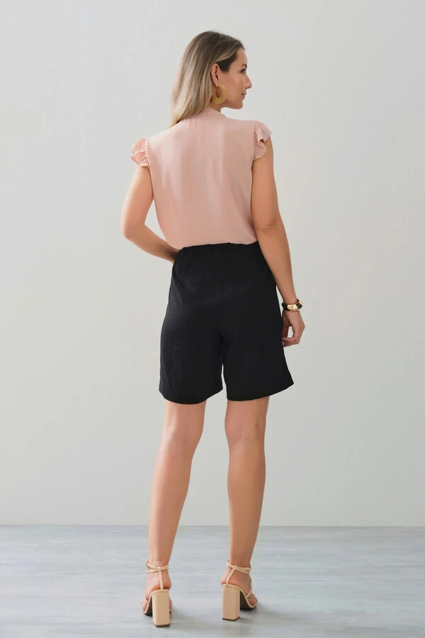 Regata Gola Baixa Laço Ombro Babado