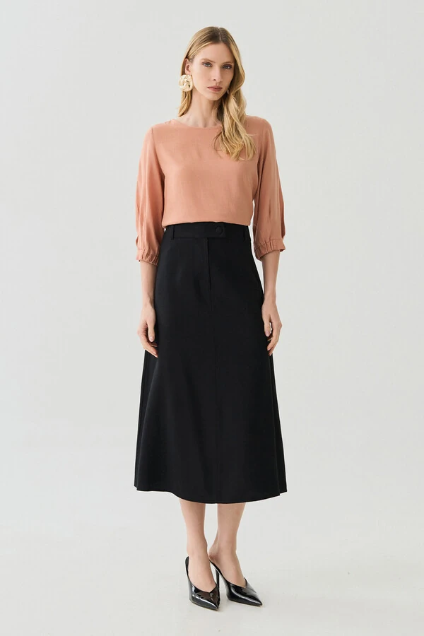 Blusa Manga 3/4 Elástico Pregas