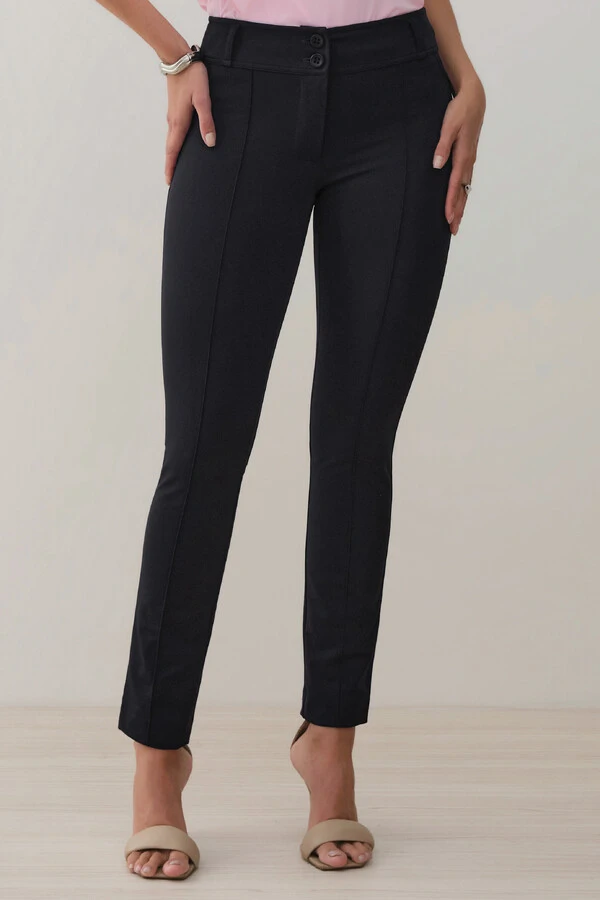 Calça Cigarrete de Alfaiataria Double Nervura