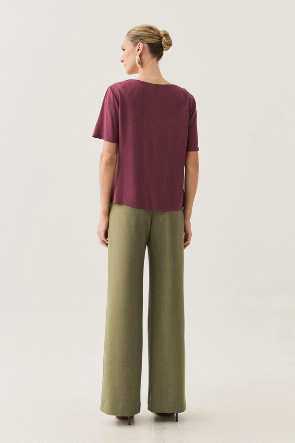 Blusa Prega Botões Gold Double