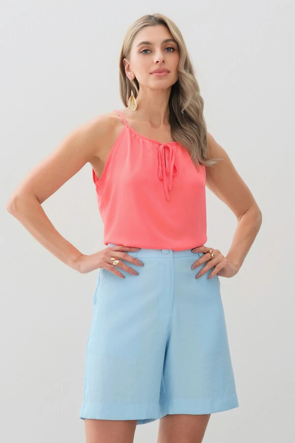 Alcinha Frente Única Decote Gota Laço