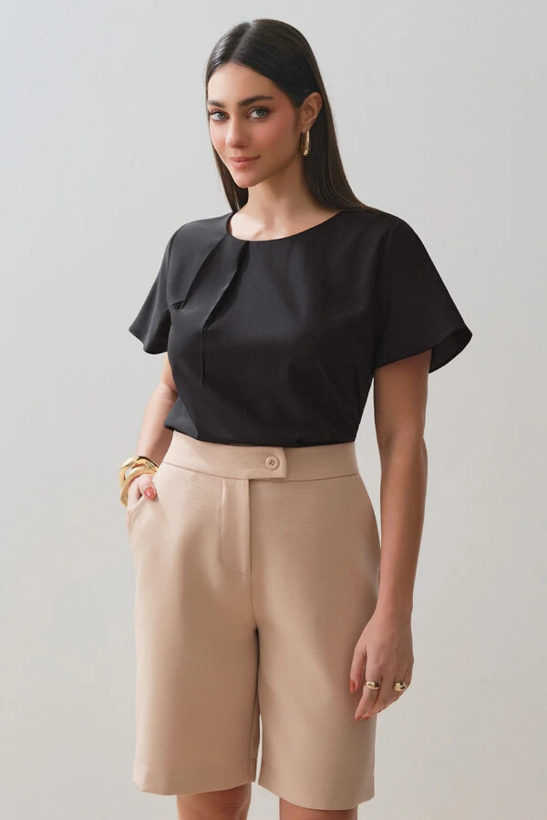 Blusa Decote Prega