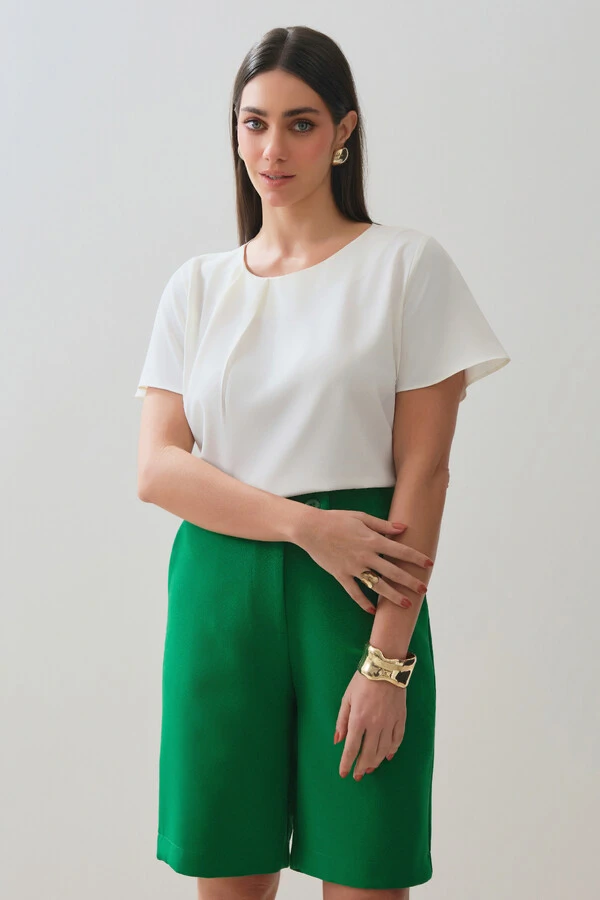 Blusa Decote Prega
