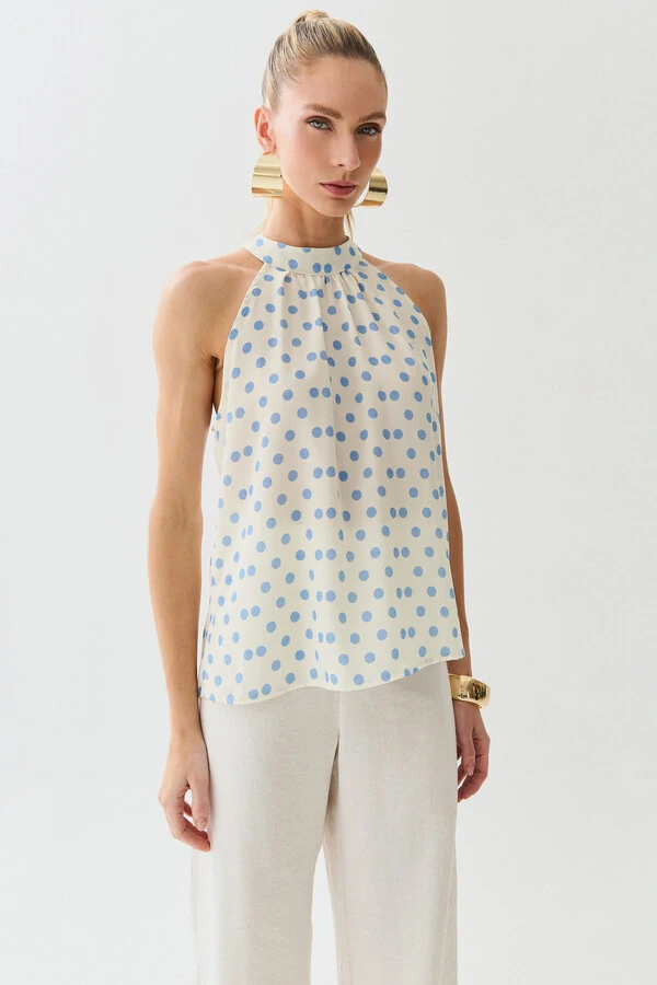 Regata Frente Única Poa Gola Baixa