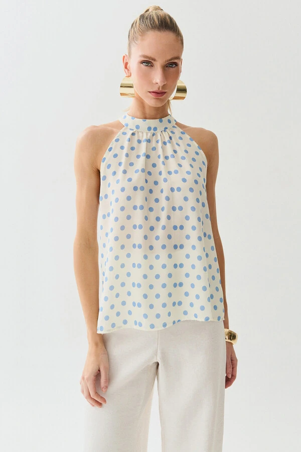 Regata Frente Única Poa Gola Baixa