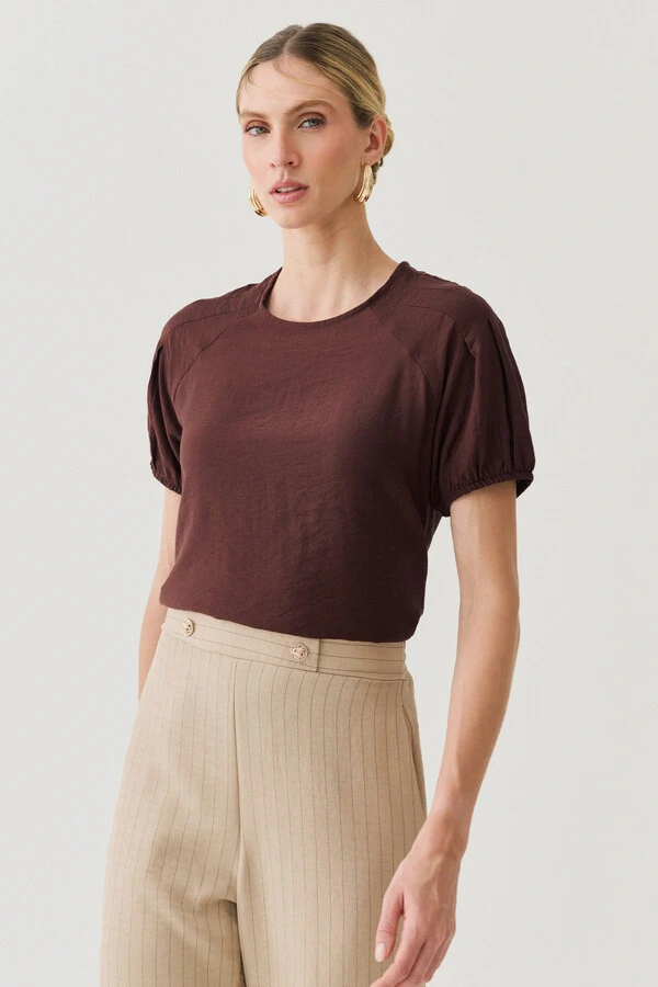 Blusa Manga Raglan Pregas Elástico