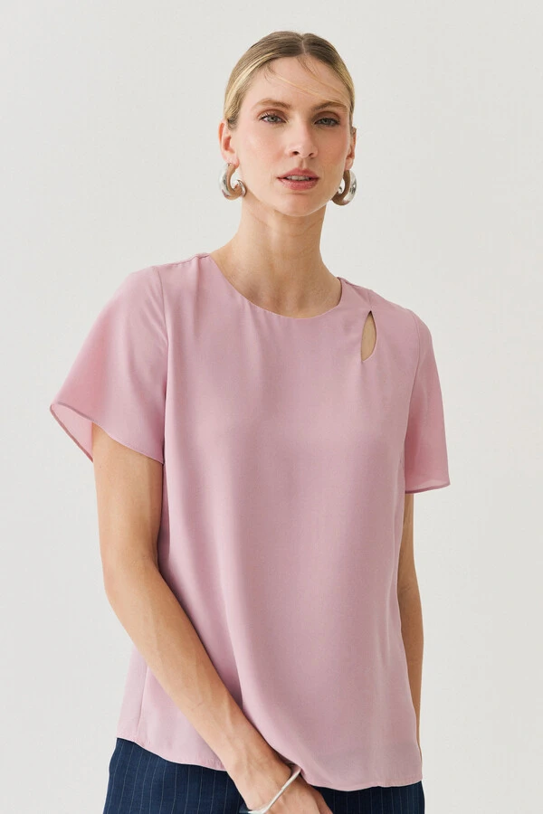 Blusa Assimétrica Dupla Ombro Cut Out