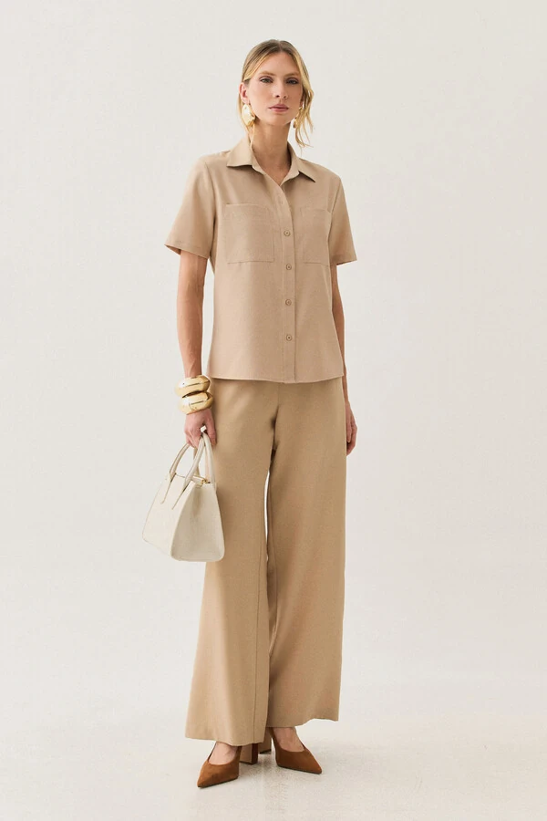 Camisa de Alfaiataria Bolso