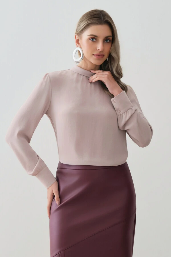 Blusa Manga Longa Punho Double Gola Dobrada