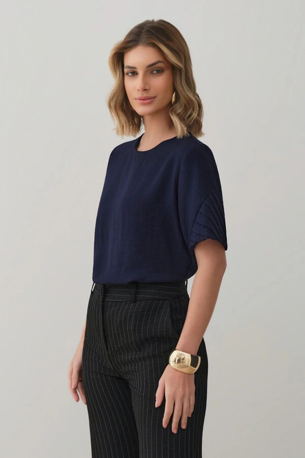 Blusa Manga Preguinhas