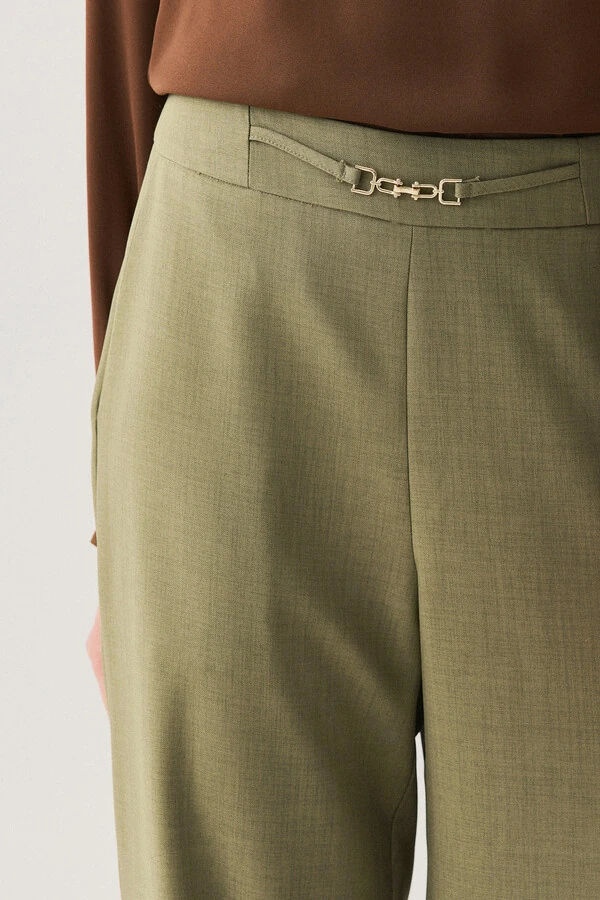 Pantalona de Alfaiataria Cinto Fino Gold
