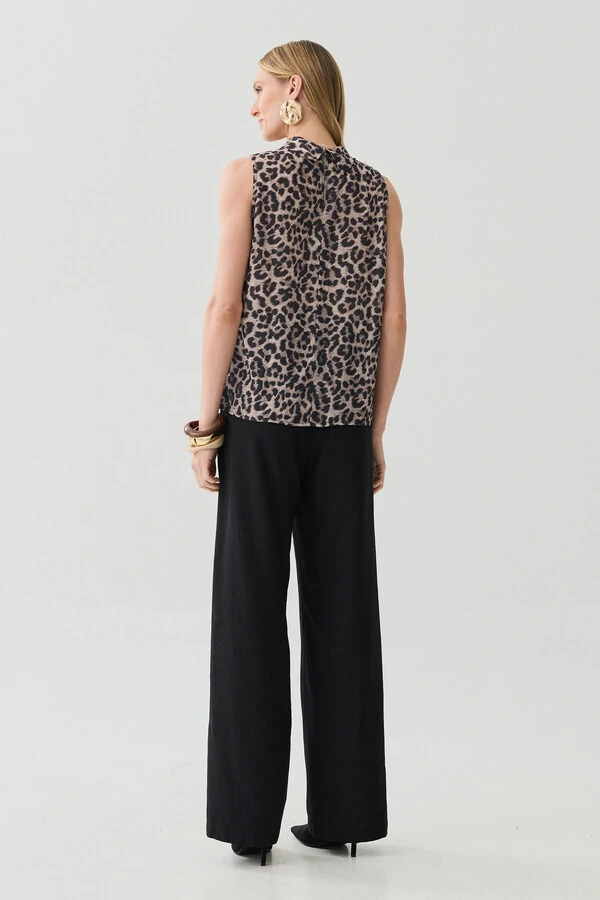 Regata Onça Gola Dobrada Franzido