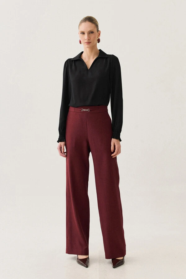 Pantalona de Alfaiataria Cinto Fino Gold