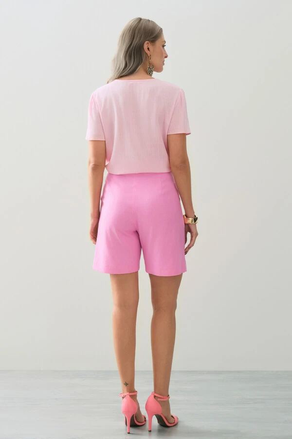 Blusa Decote V Recortes Laterais