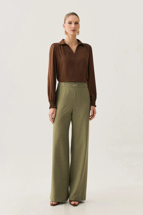 Pantalona de Alfaiataria Cinto Fino Gold