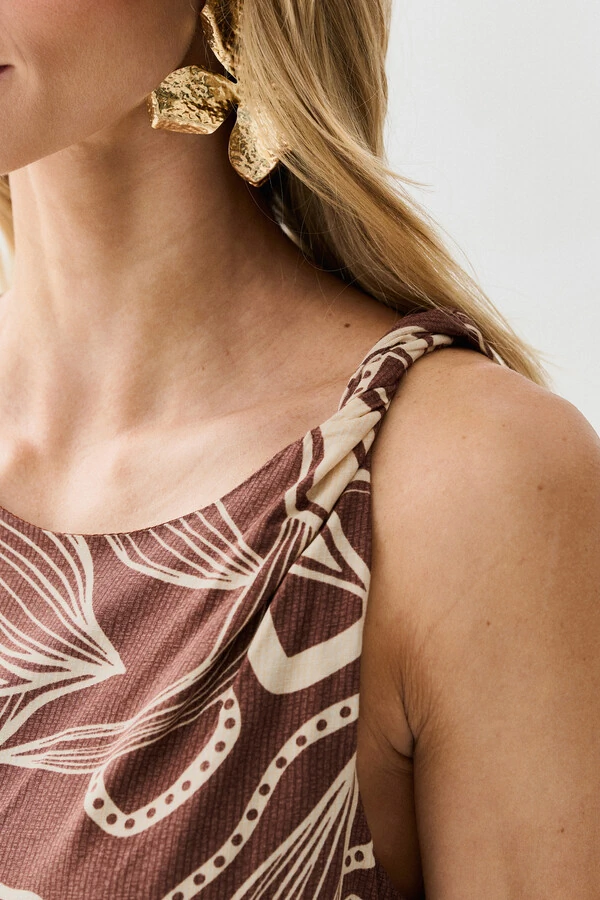 Vestido Midi Regata Assimétrico Transpassado Folhagem Um Ombro Torcido Lateral Franzida