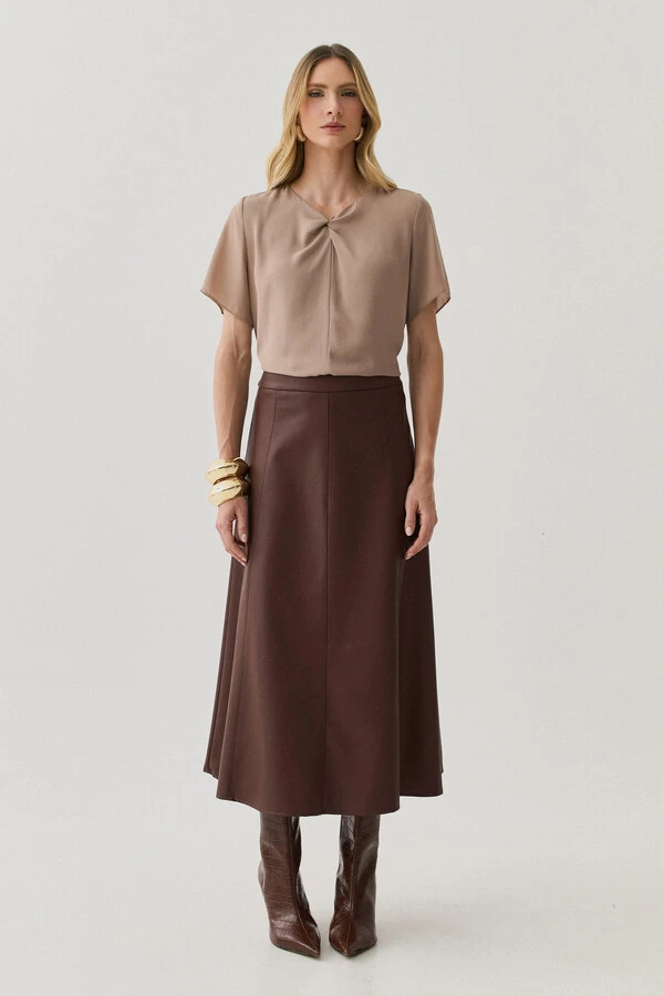 Blusa Decote V Torcido