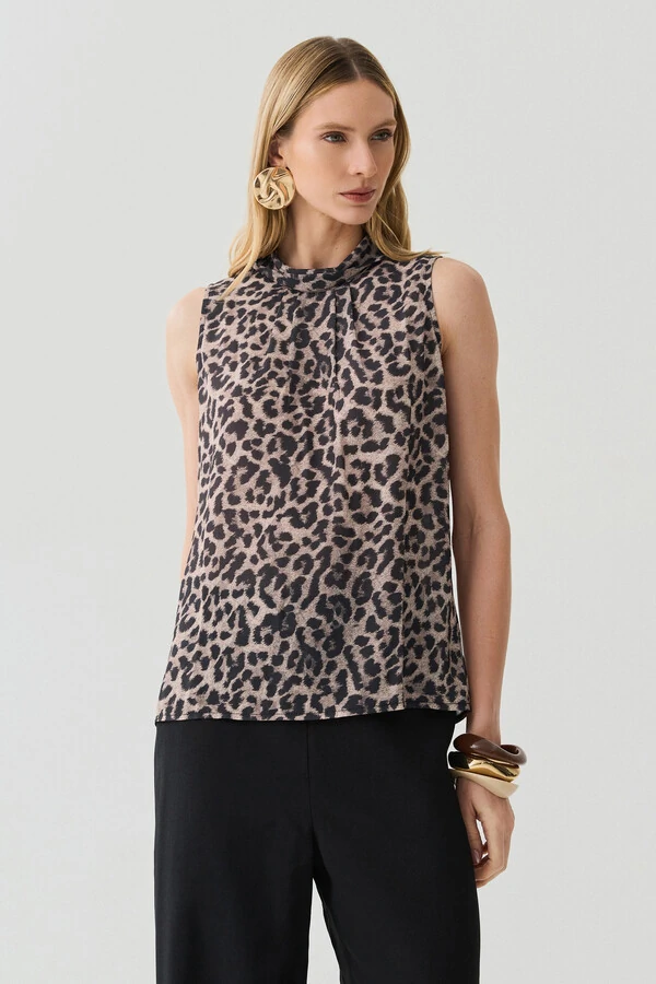 Regata Onça Gola Dobrada Franzido