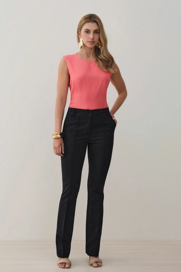 Calça Flare de Alfaitaria Double Passantes Triple Nervura