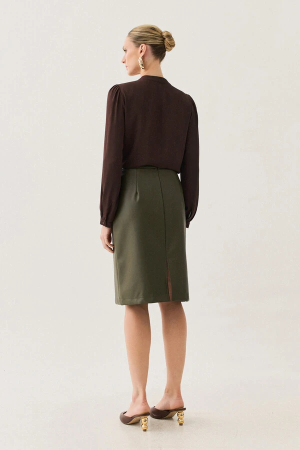 Saia de Couro Recortes