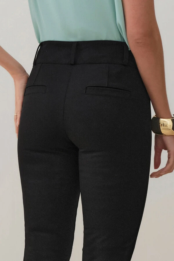 Calça Cigarrete de Alfaiataria Double Pesponto Triple Barra Fenda