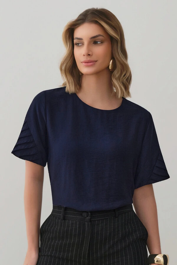 Blusa Manga Preguinhas