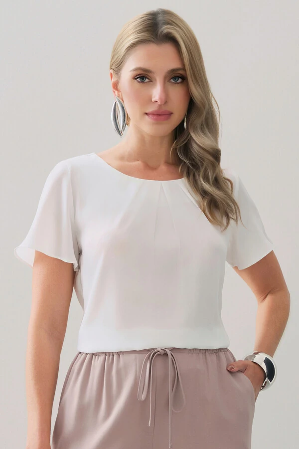 Blusa Decote Pregas