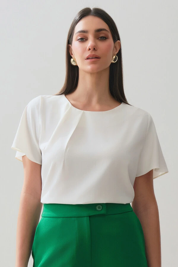 Blusa Decote Prega