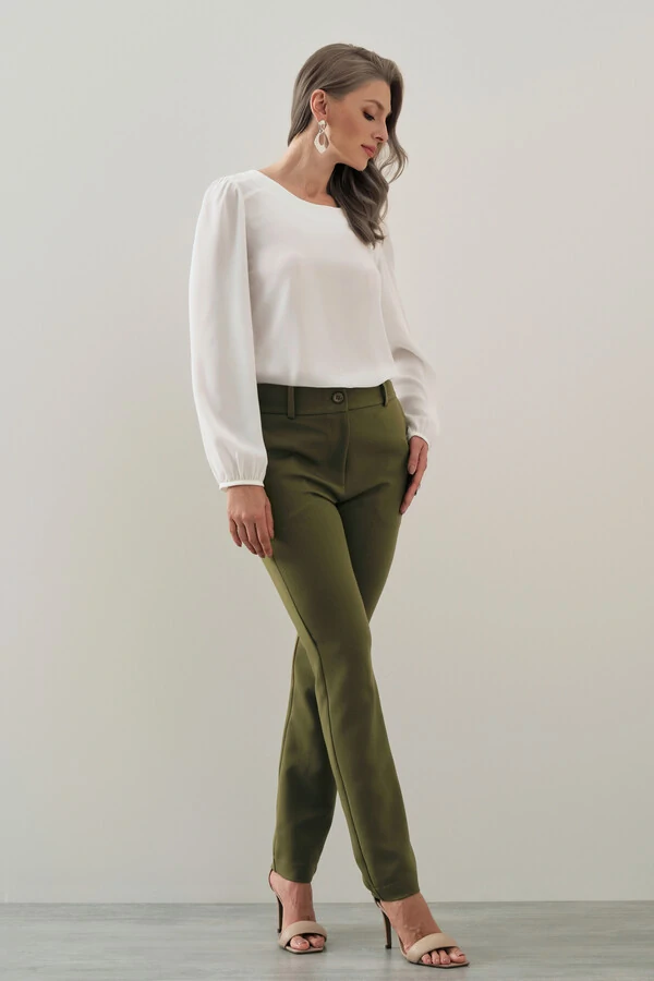 Blusa Manga Longa Ombro Recortes Double