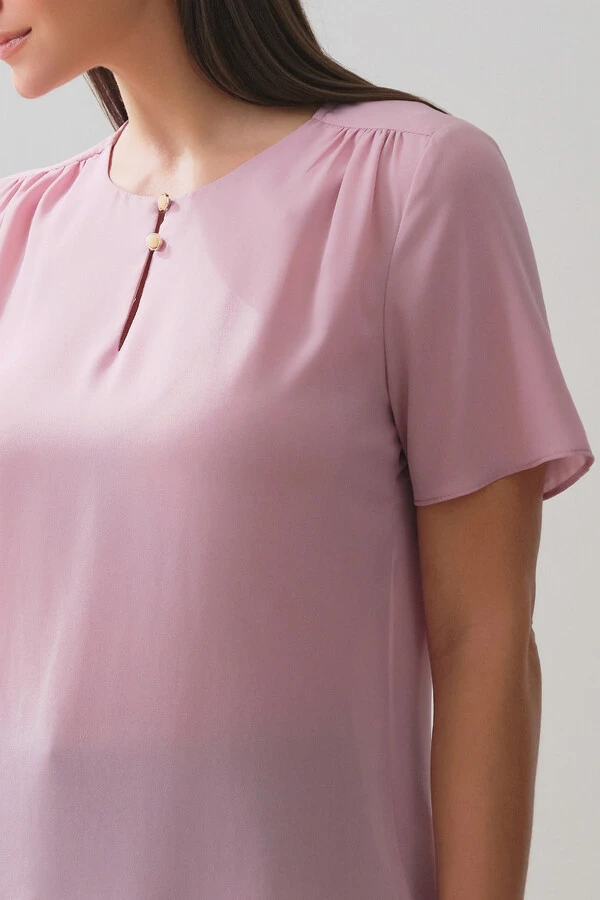 Blusa Decote Gota Gold Pérola Double Ombro Franzidos