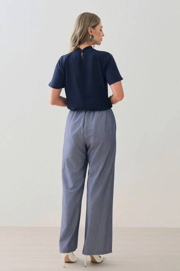 Blusa Manga Ralgan Gola Baixa Torcida Decote Gota Franzido